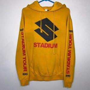Justin Bieber 2017 Stadium Purpose World Tour Dates Yellow Hoodie Unisex Size M